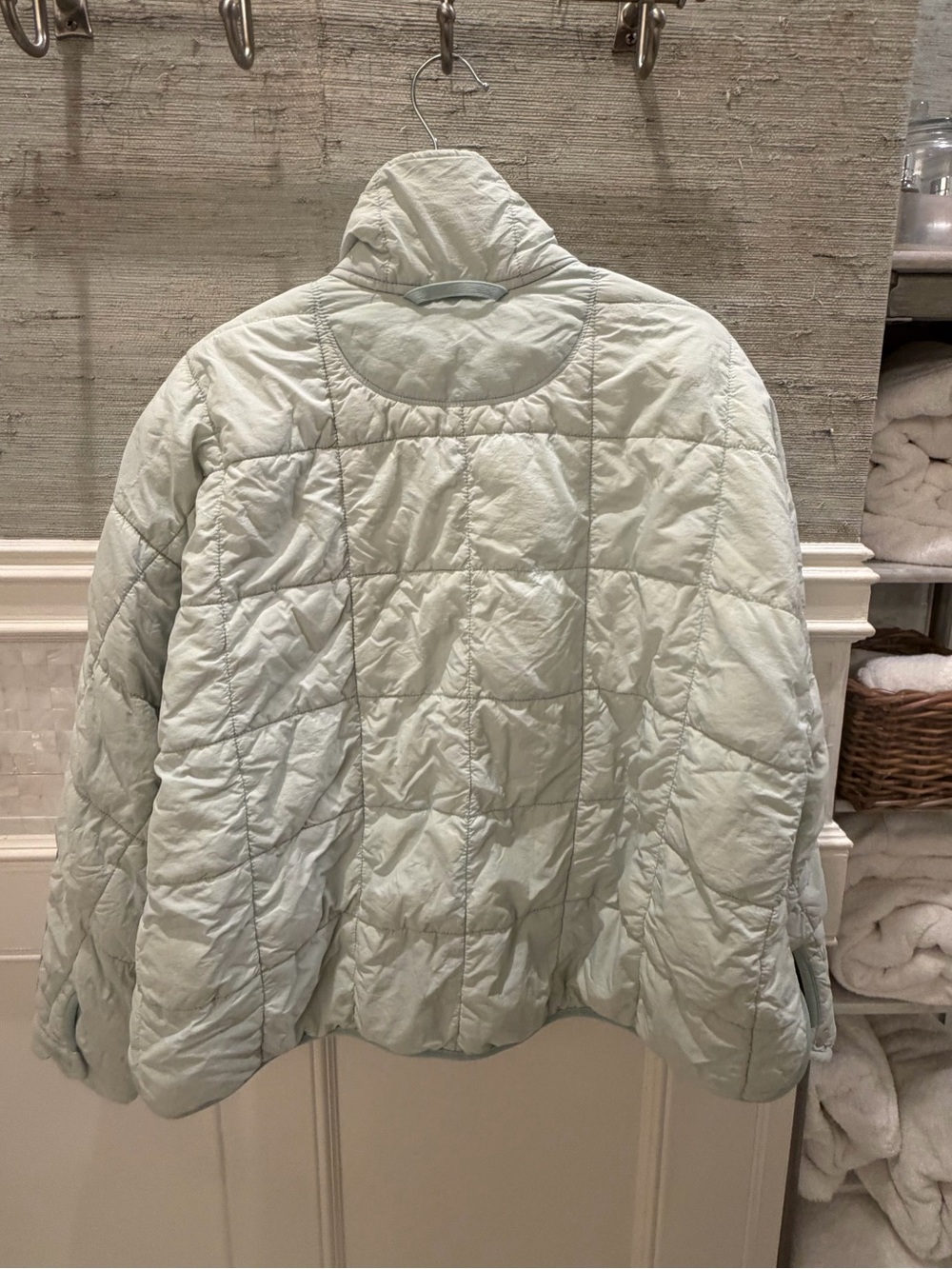 XS free people movement pippa packable puffer jacket Mint blue green Quilted - Picture 10 of 15